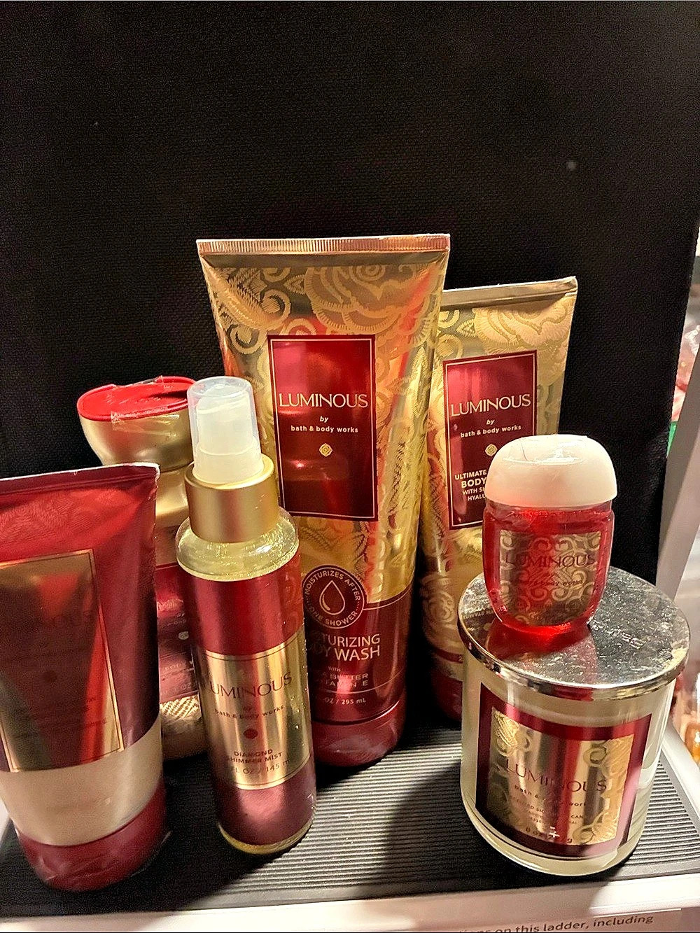 Luminous by Bath & Body Works Luminous Bath & Body Gift Set Red Gold NWT
